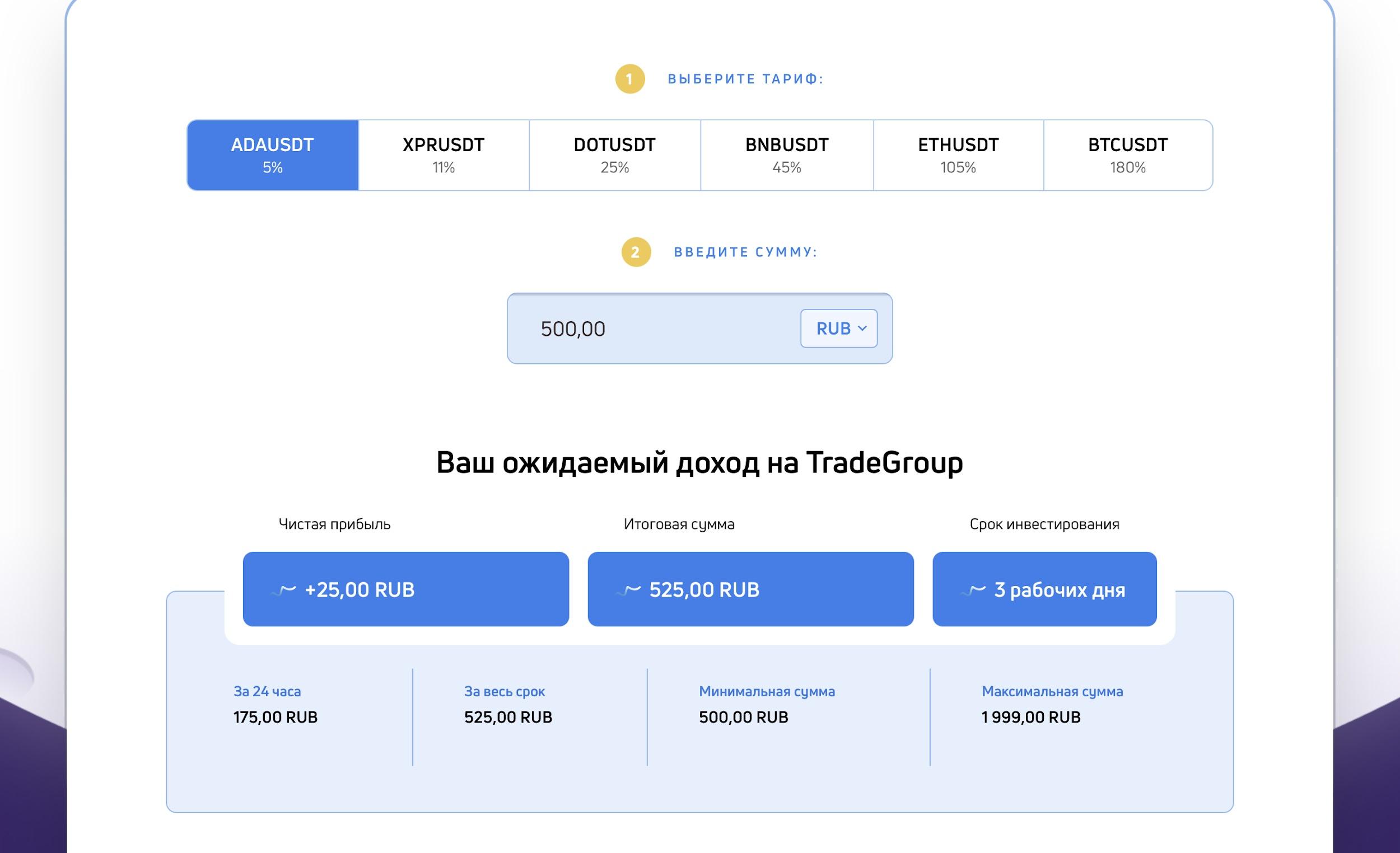 Сайт TradeGroup Limited